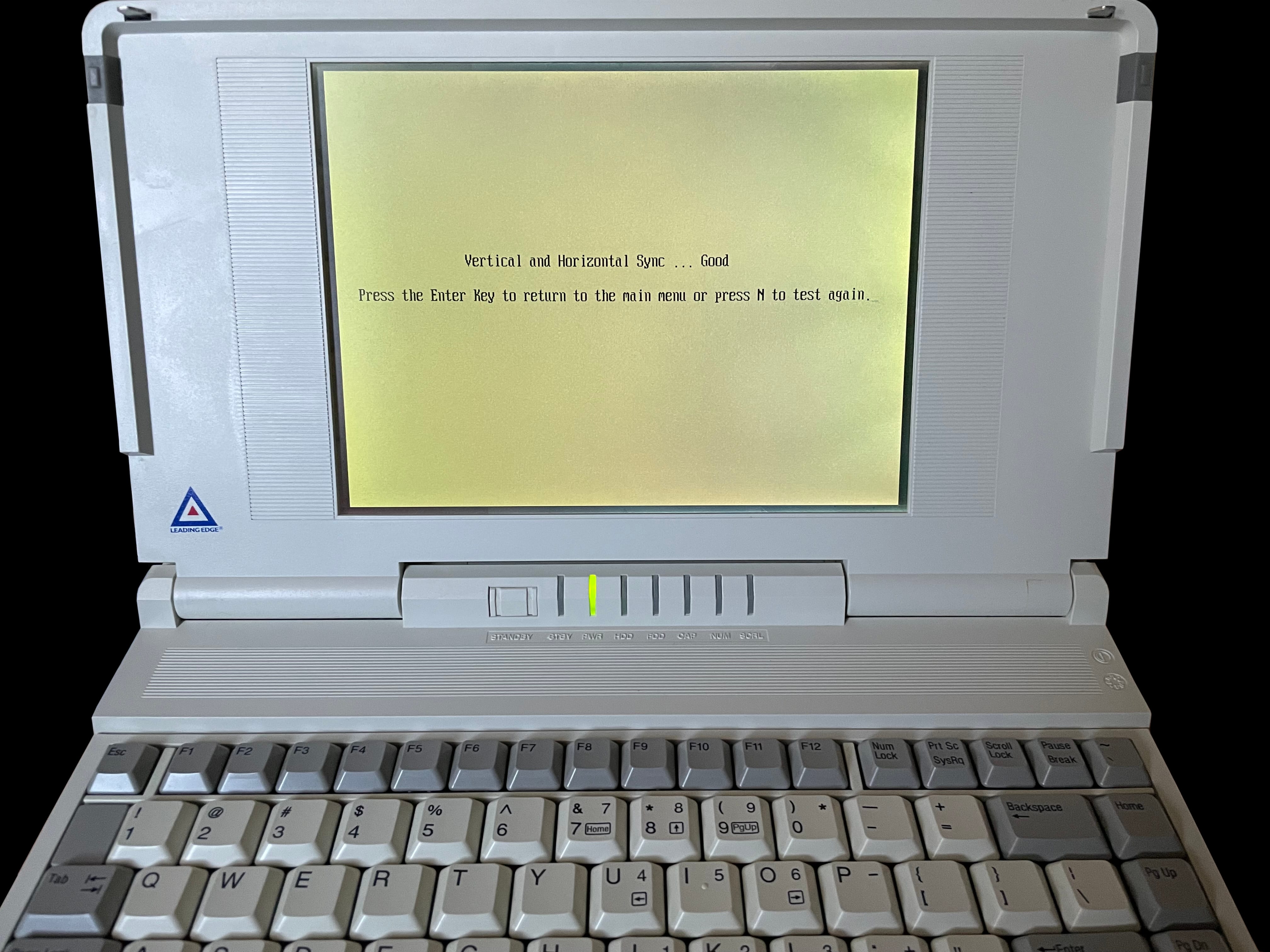 386sx notebook diagnostics