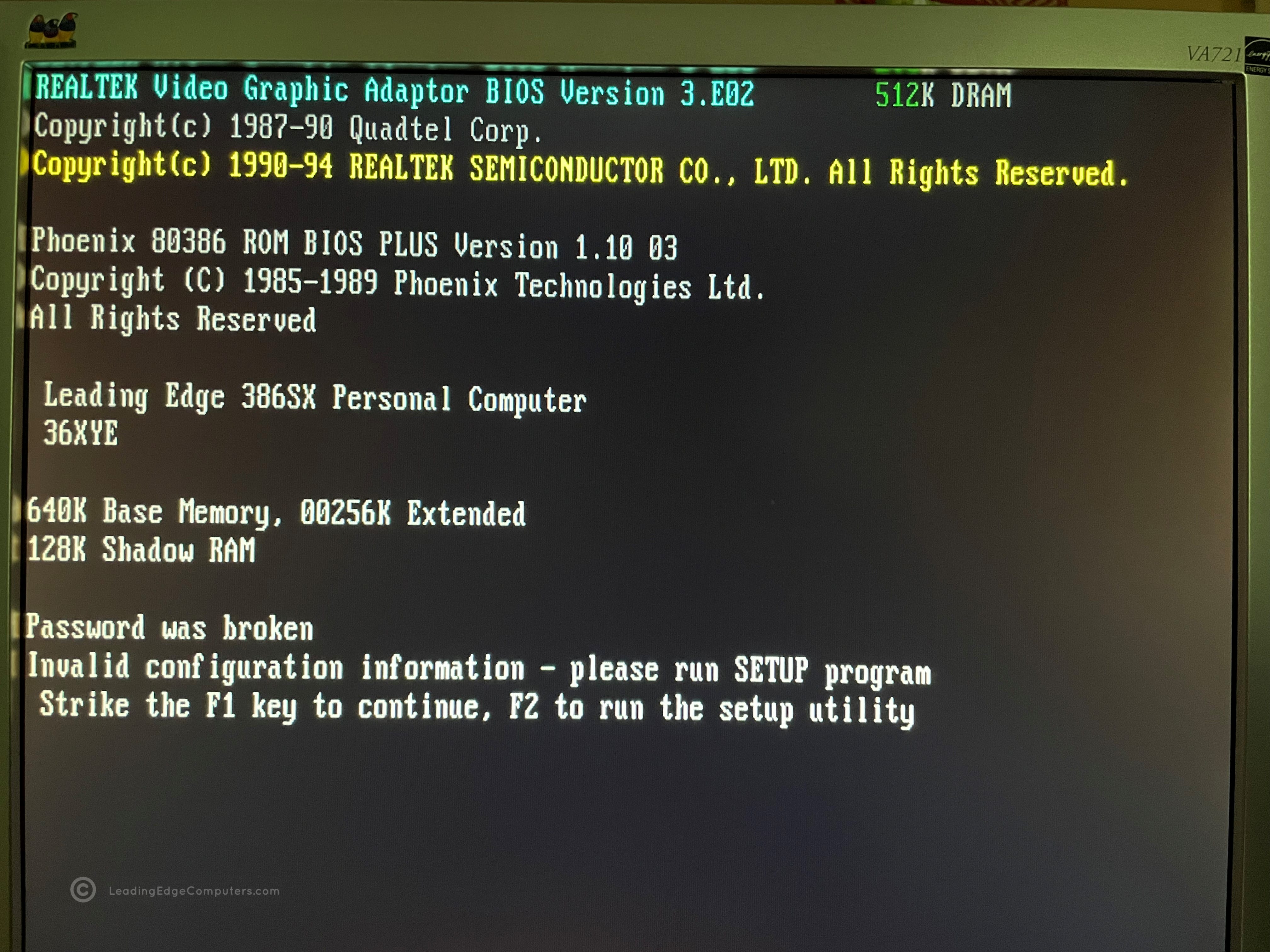 386sx pc bios