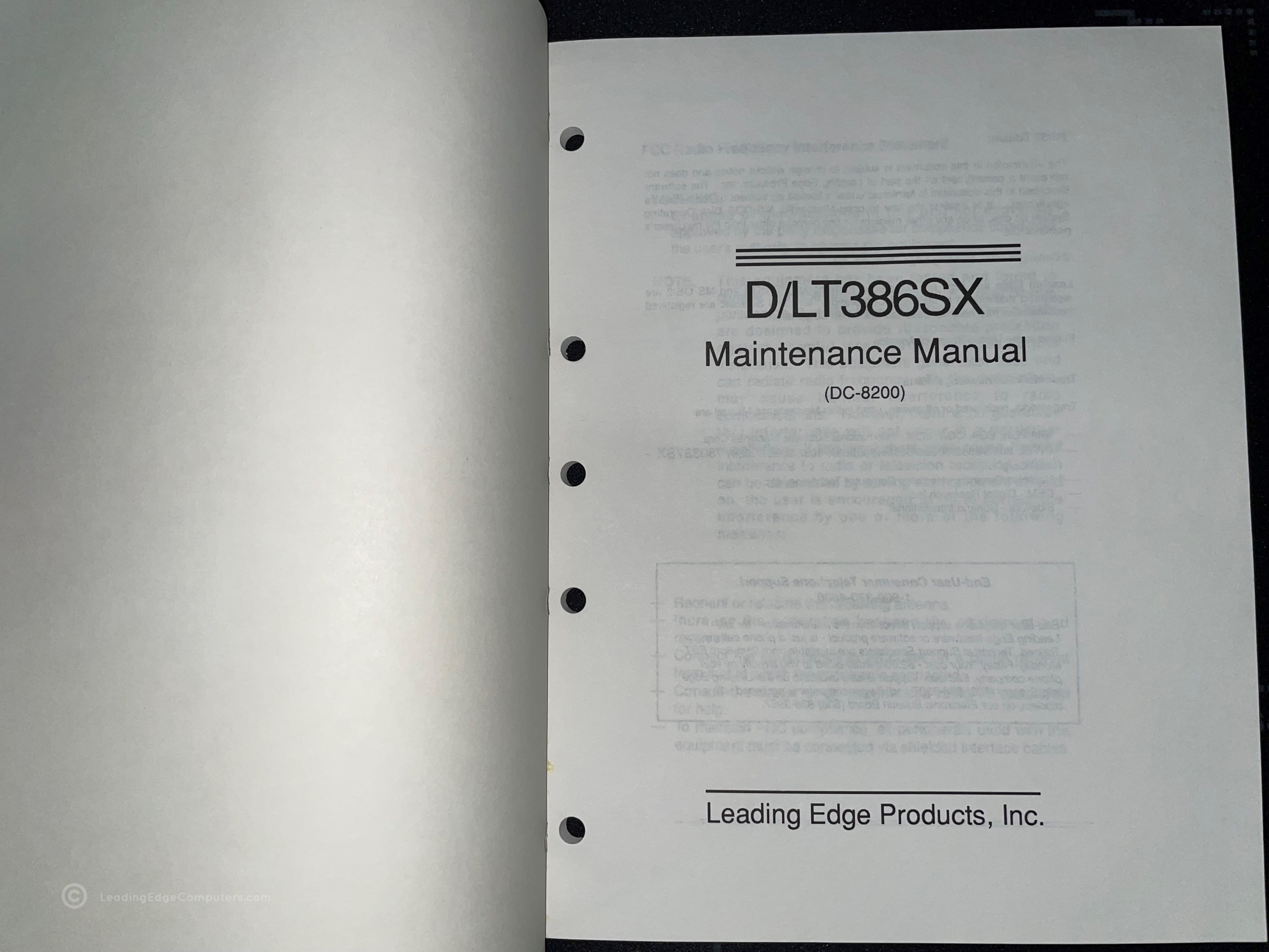 386SX maintenance manual