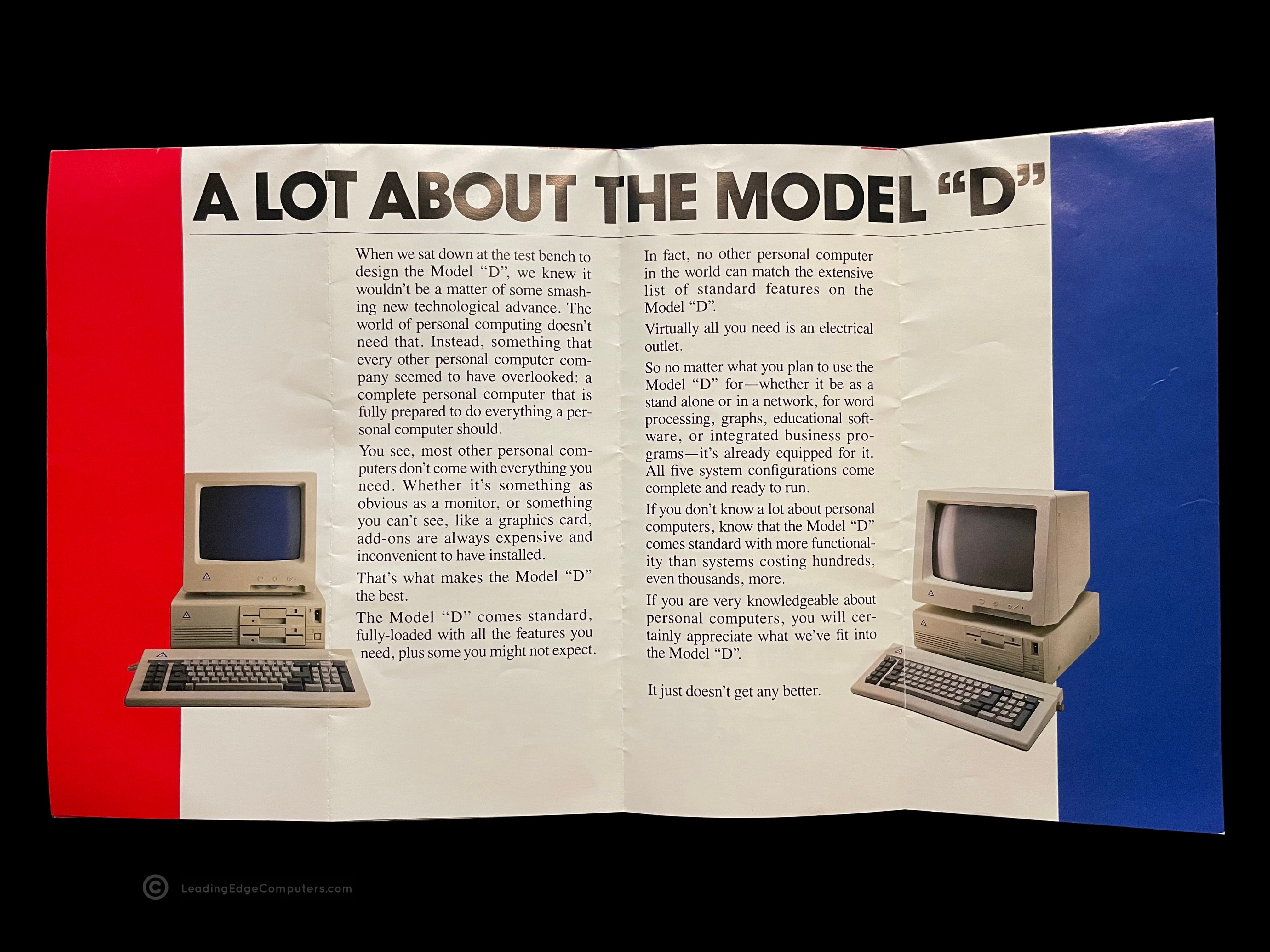 model d personal computer brochure
