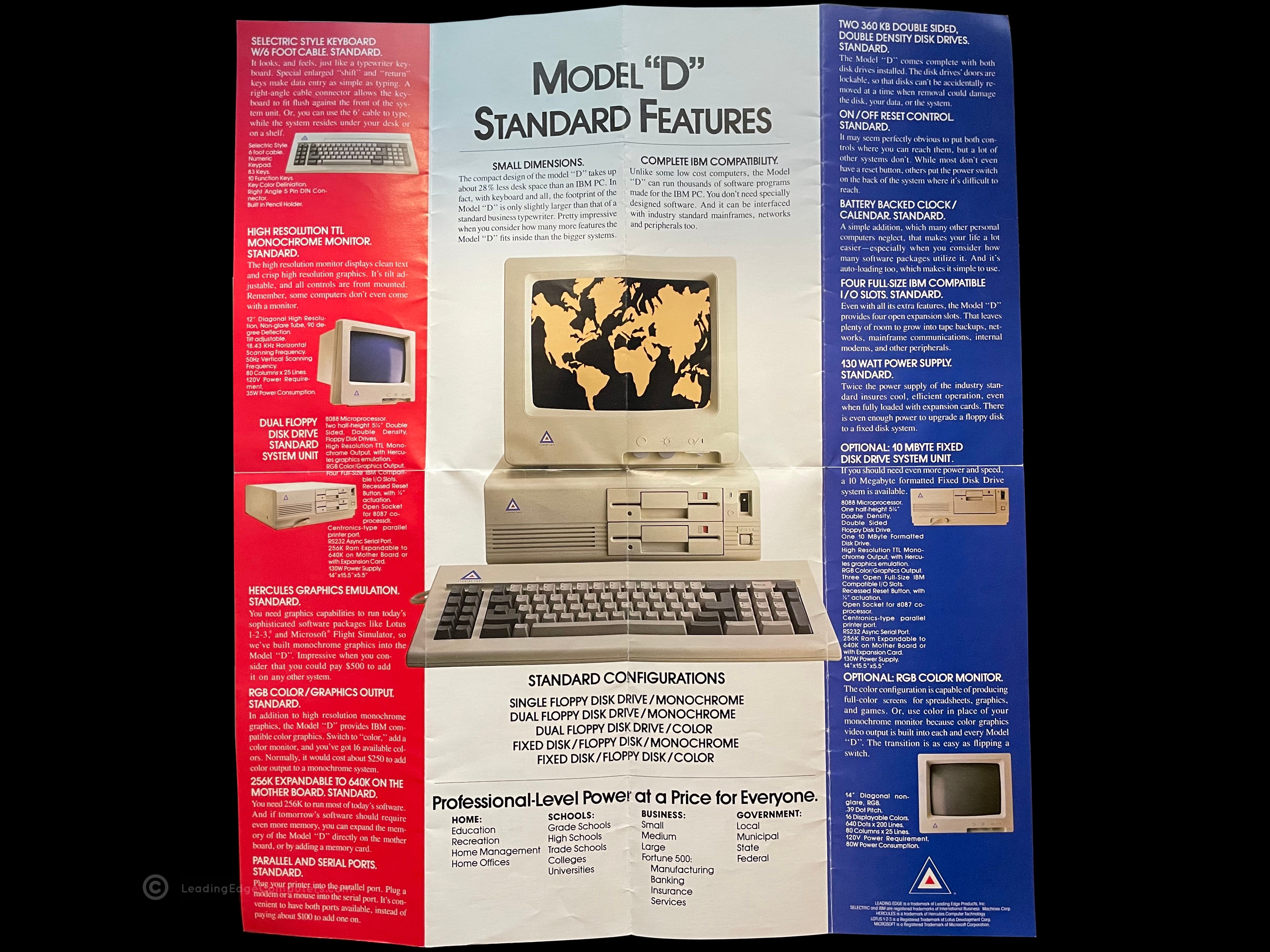 model d personal computer brochure