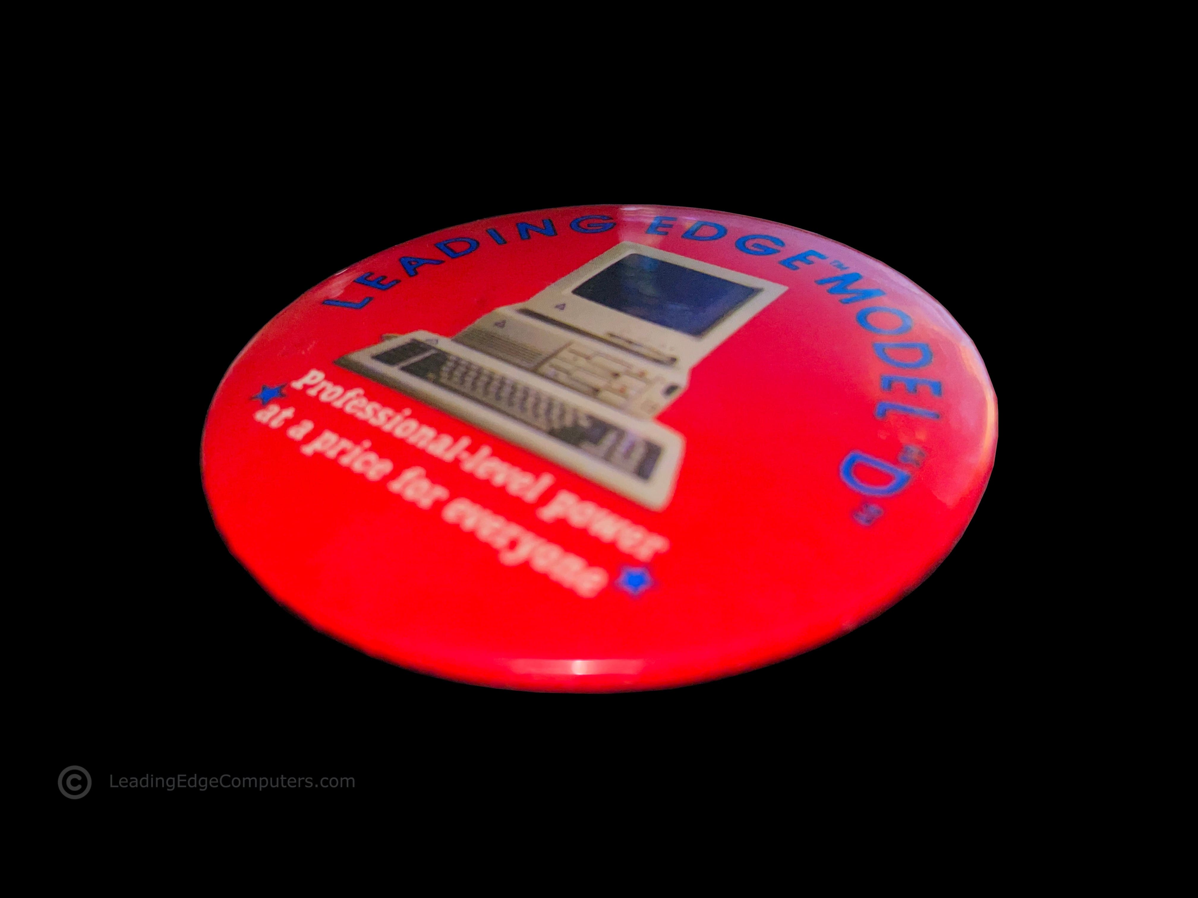 a simple stylized photo from an angle attempting to show the thickness of the model d promotional button