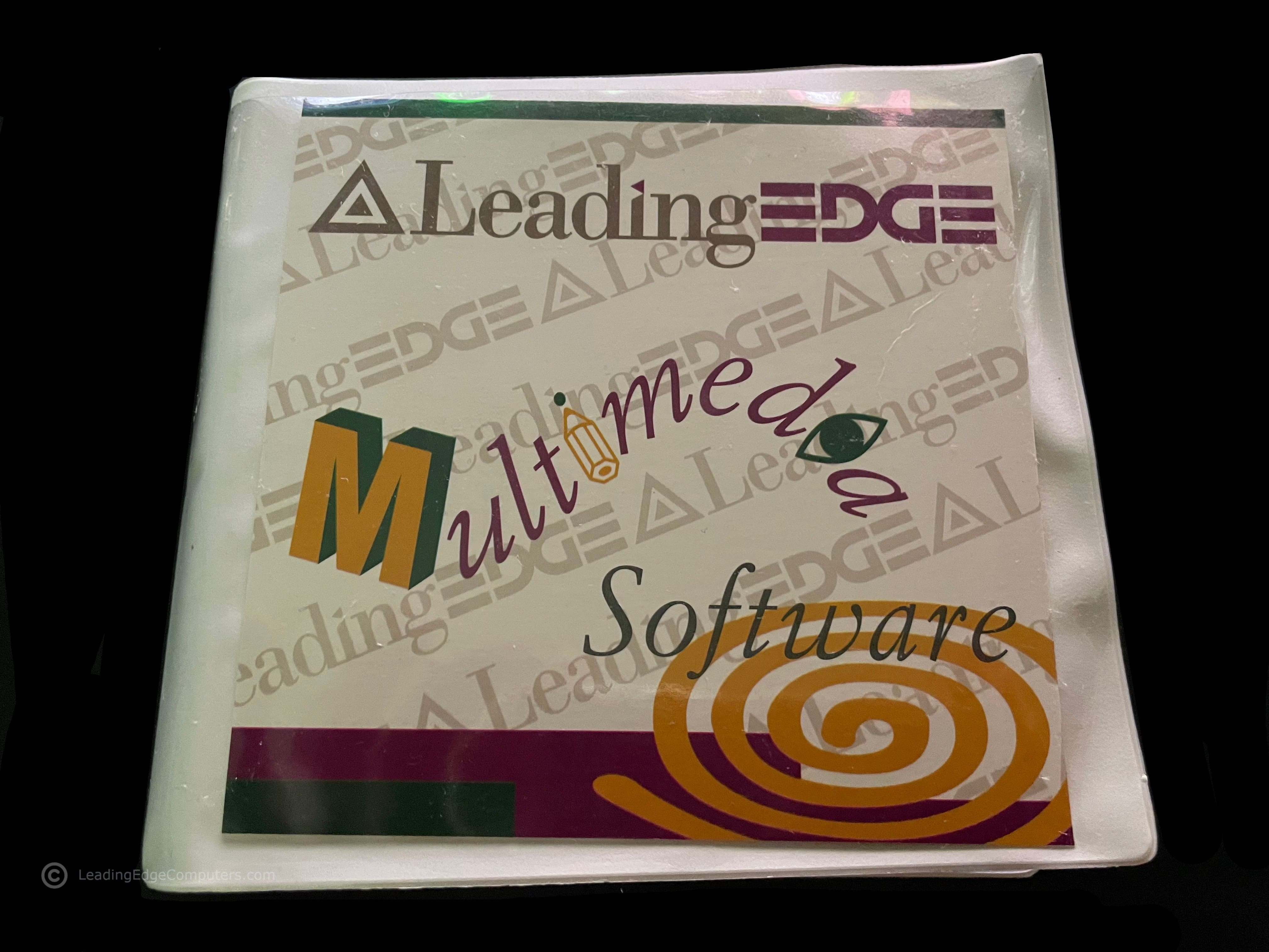 front folio of Leading Edge's Multimedia Software pack for Fortiva personal computers