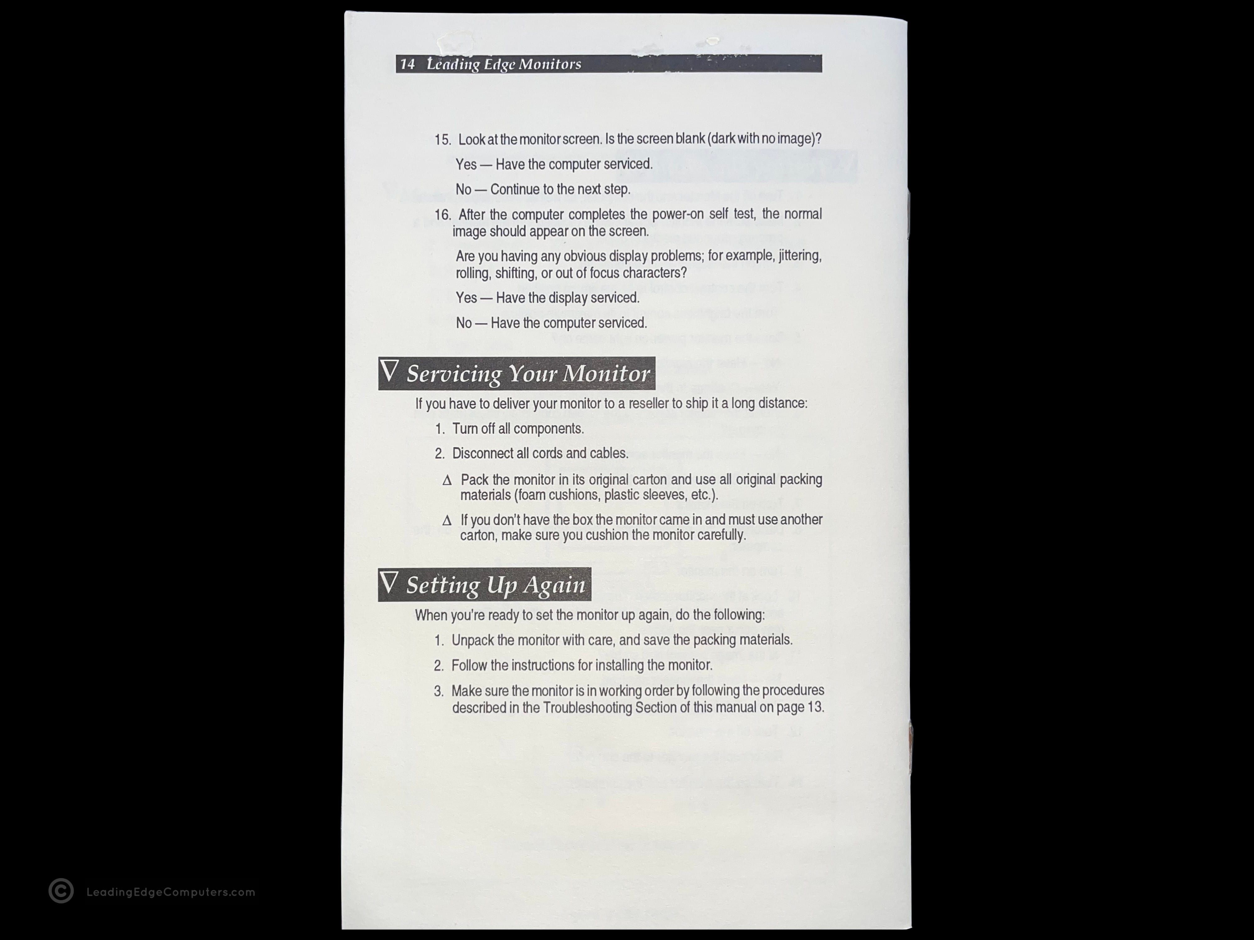 vga monitors manual