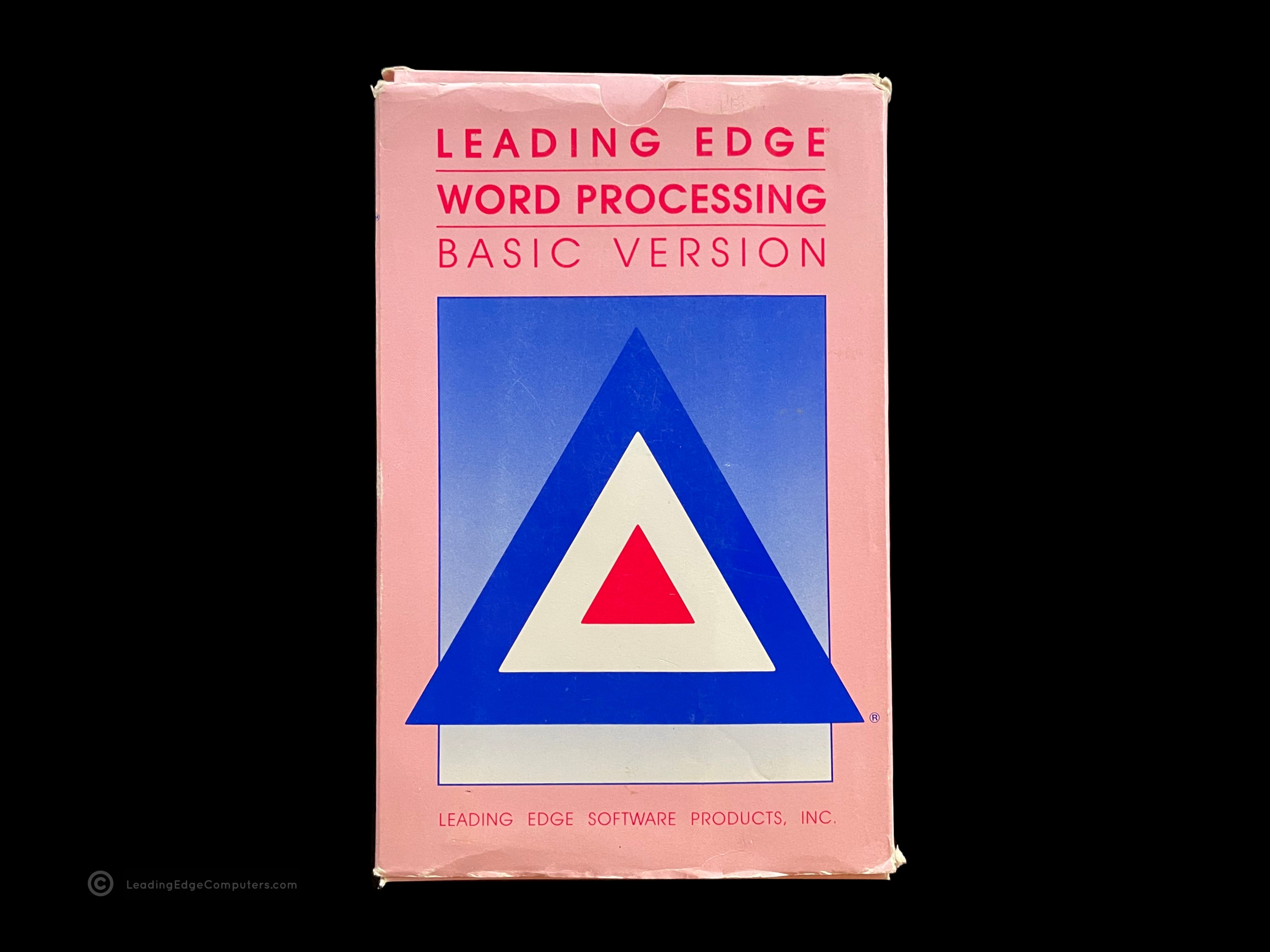 word processing front of software pack