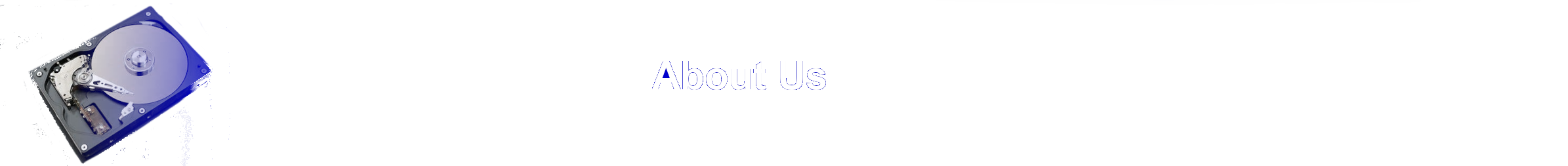about us banner showing a hard drive