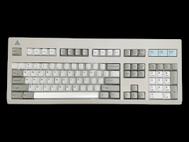 the cheap and uninspired btc 5369 keyboard top down view showing the entire surface of the keyboard