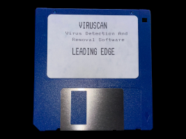 a 720kb 3.5 inch disk containing leading edge viruscan
