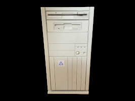 leading edge model mt33 computer tower standing alone without a monitor